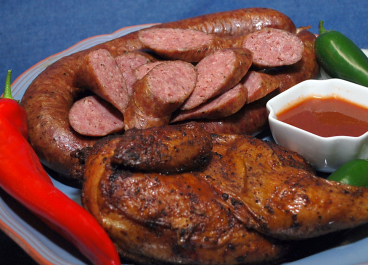 BBQ chicken/sausage
